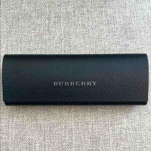 Burberry Black Leather Glasses Case
